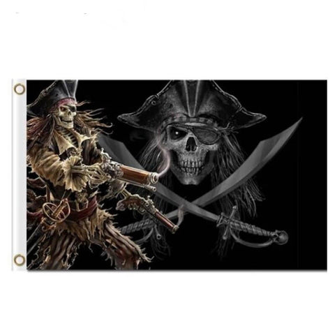 Piratenflagge - Jack Sparrow Skelett