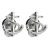 boucles d'oreilles ancre marine or