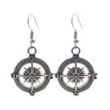 boucles d'oreilles pirate boussole bronze