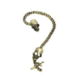 boucles d'oreilles pirate double crânes or