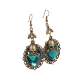 boucles d'oreilles pirate femme vertes