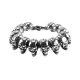 Edelstahl Totenkopf Armband