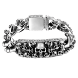 Silbernes Piraten Schädel Armband