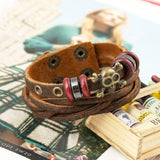 Vintage Leder Piraten Armband