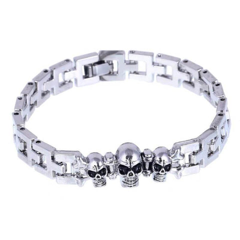 Piraten Armband Drei Schädel