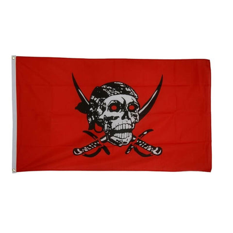 Piratenflagge - Roter Jolly Roger